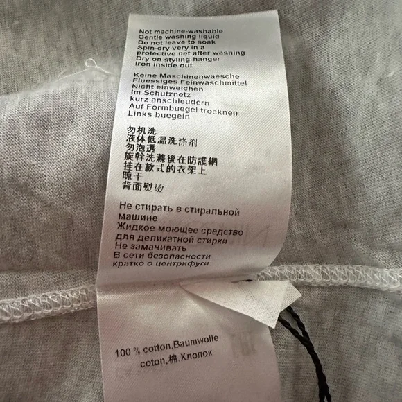 Marc Cain Grey Cotton T-Shirt with Dog and Floral sequin and stone design - Picture 7 of 7